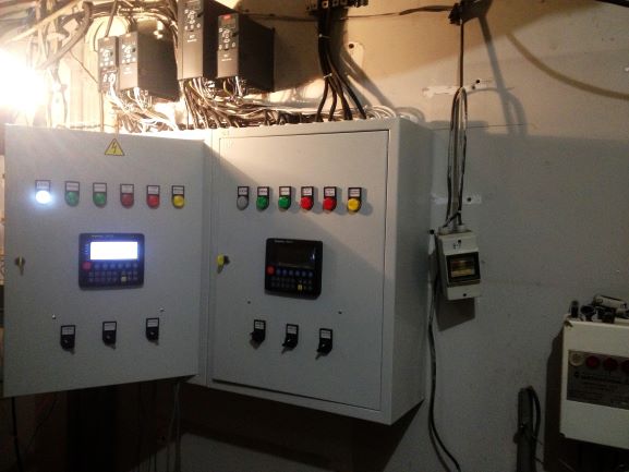 Система управления приточно-вытяжной вентиляцией с водяным калорифером и клапаном рециркуляции