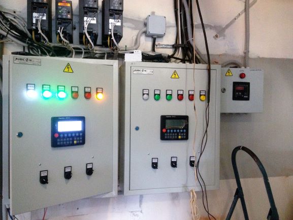 Система управления приточно-вытяжной вентиляцией с водяным калорифером и клапаном рециркуляции