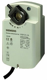 Привод Siemens для воздушных заслонок с возвратной пружиной