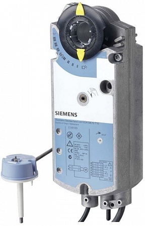 Привод Siemens для воздушных заслонок для огнезадерживающих клапанов GGA фото в Инженерном центре РУБИКОН